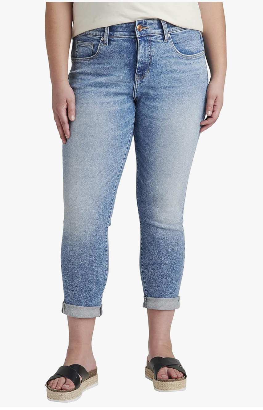 Jag Denim Mid Rise Carter Girlfriend Jeans Del Mar Wash Womens Plus Size 22W NWT